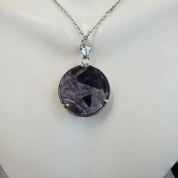 Amethyst Sun and Moon Pendant Necklace - Picture 8 of 8